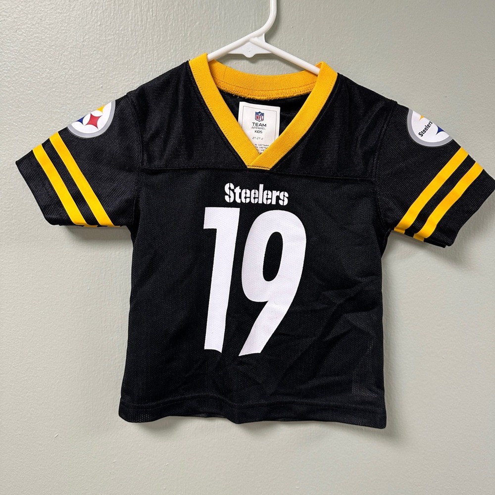 NFL Team Apparel Kids Pittsburgh Steelers JuJu Smith-Schuster 19 Jersey Black 2T